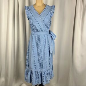 J. Crew | Dresses | J Crew Bungalow Maxi Popover Dress In Dot Linen |  Poshmark